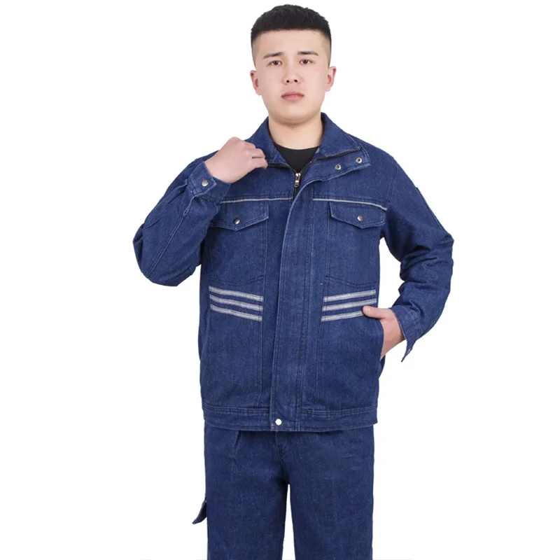 Work coverall suit Denim Electric Welding Labor Insurance Auto Repairman Workwear Casual Coveralls