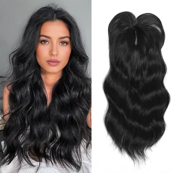 Synthetic Hair 3D Bangs Invisible Seamless Head Hair Water Ripple Hair Air Bangs Head Overhead Natural Fiber 3 Clip-in Hairpiece