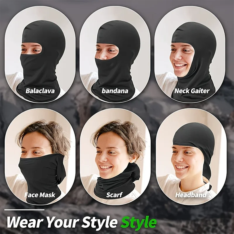 3 Pieces Quick-dry Balaclava Sports Full Face Mask Soft