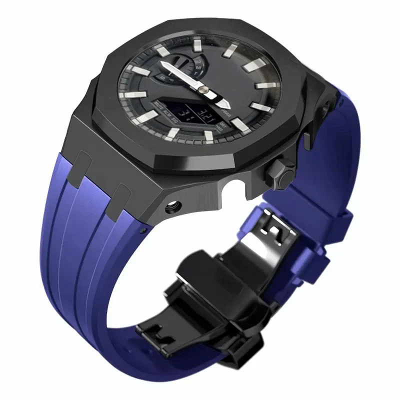 New Gen5 Casioak Stainless Steel Case for G-Shock GA2100 Mod Kits Modification Kit Metal Bezel Rubber Band for GA2110 GAB2100