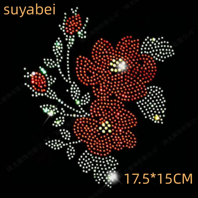 

Flower Bling hot fix rhinestone motif iron on transfers motif hot fix iron on iron on patches for shirt
