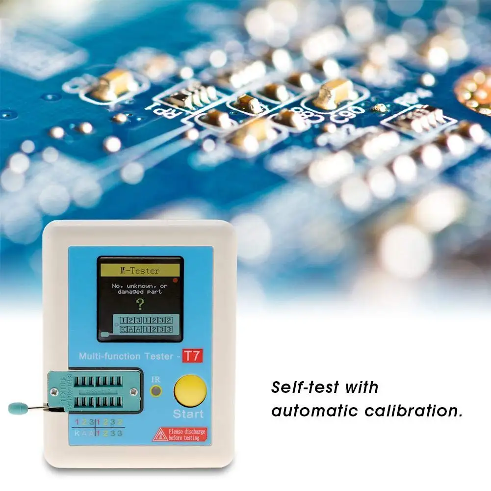 Probador de transistores multifunción, multímetro de probador de transistor tft, triodo, medidor de capacitancia lcr esr npn pnp mosfet ir, LCR-T7 novo