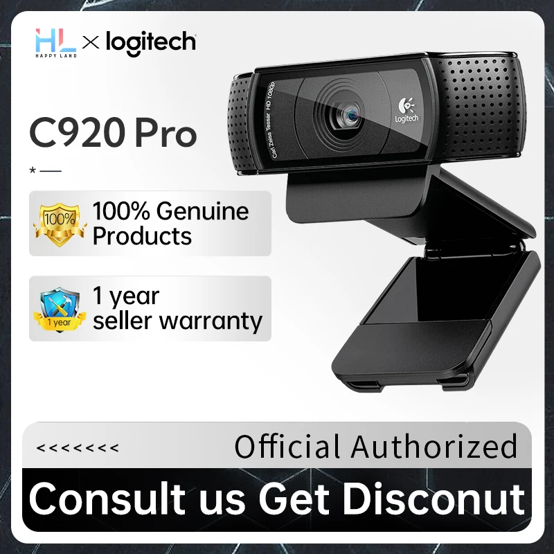 Logitech c920 pro câmera pacotes simples 1080p webcam widescreen skype