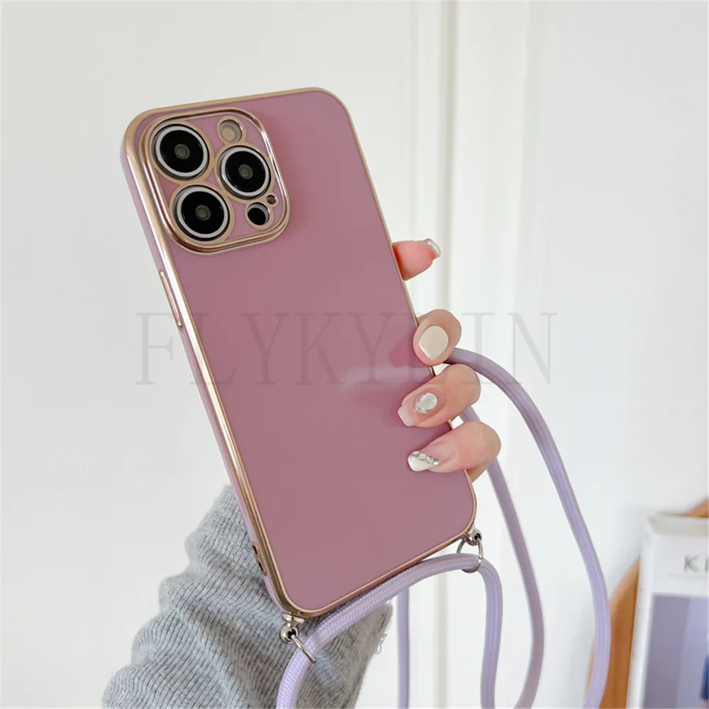 Crossbody Necklace Strap Cord Lanyard Plating Phone Case Cover