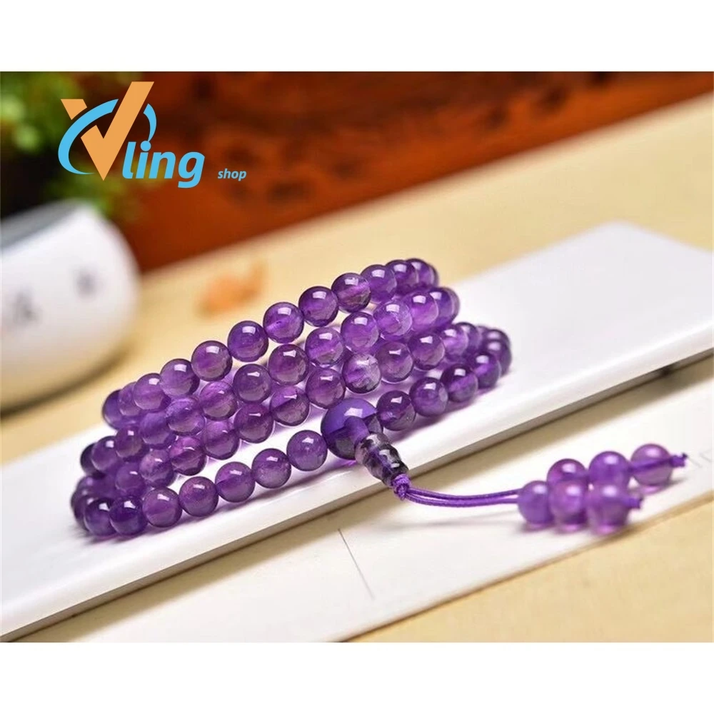 108 Pure Natural Amethysts Personalized Bracelet Boho Jewelry	 2022 Best Selling Products Gift For Girlfriend Trending Luxury