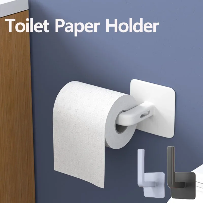 Toilet Paper Holder Bathroom Storage Roll Paper Holder Kitchen Wall Hook Stand Home Toilet Dispenser
