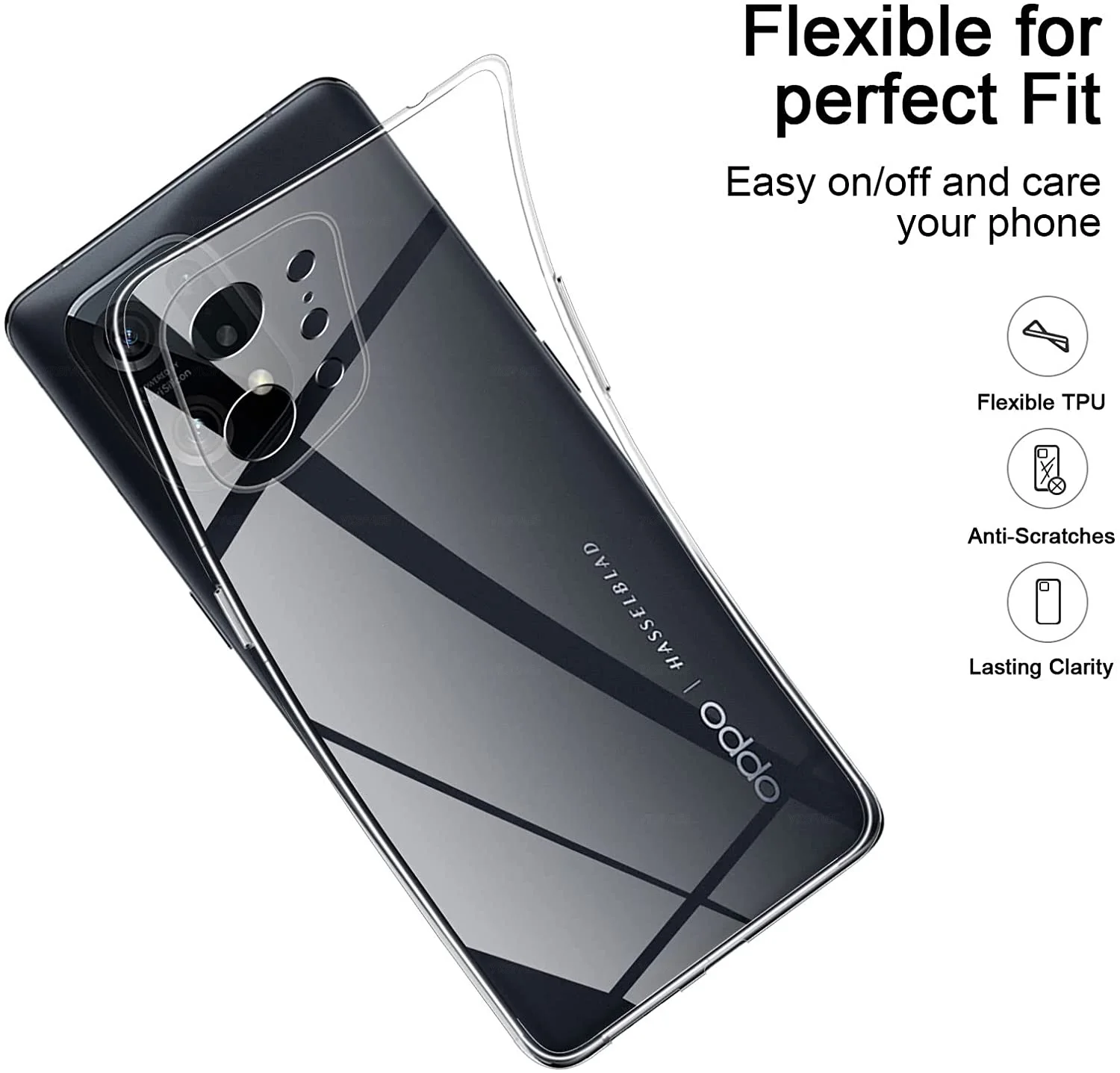 Ultra Thin Silicone Case with Lens Protection - Ultra Transparent Back TPU Phone Cover