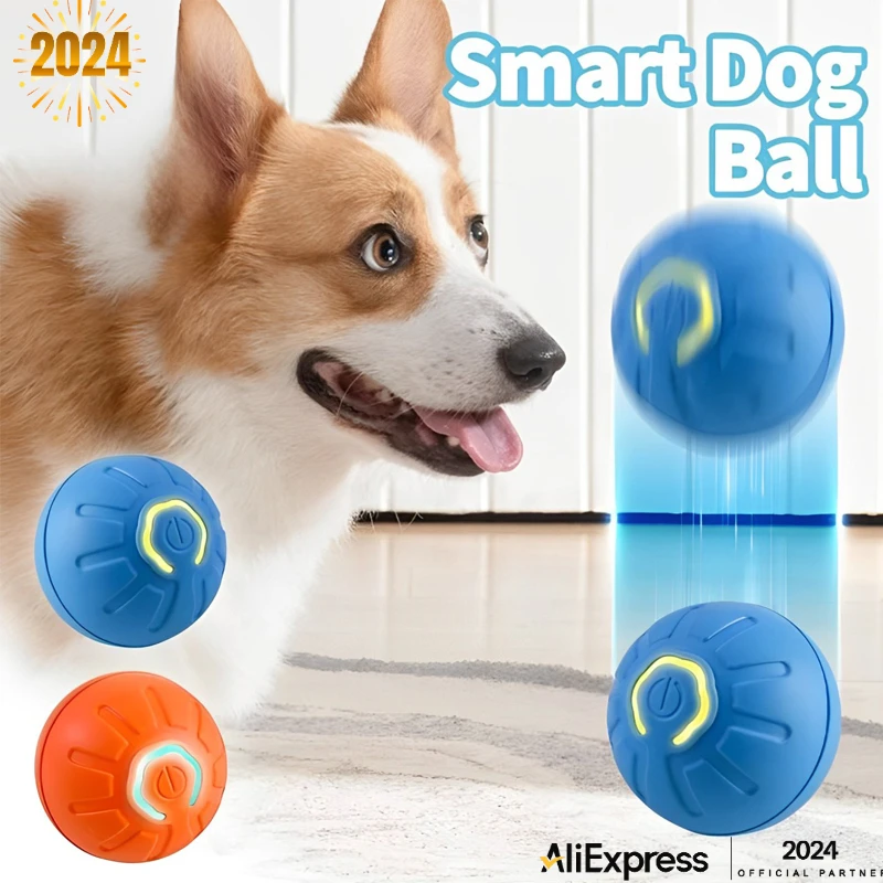 

New Smart Dog Toy Ball Electronic Interactive Pet Toy Moving Ball USB Automatic Moving Bouncing for Puppy Birthday Gift for Cat