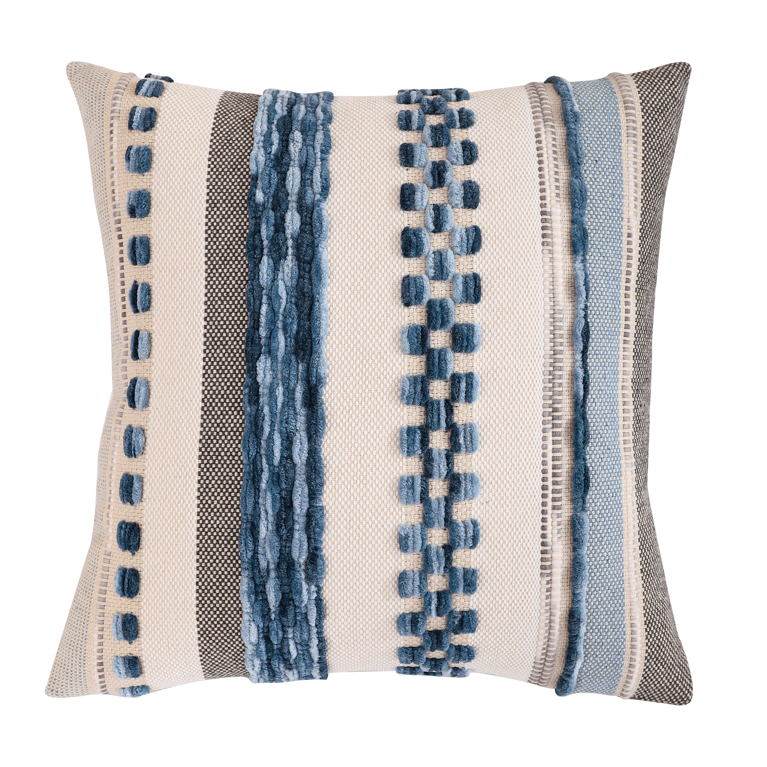 Federe Per Cuscini Quadri Scozzesi: Set Da 4 In Cotone E Lino, Motivo Buffalo Check, 45x45 Cm, Nero - 4