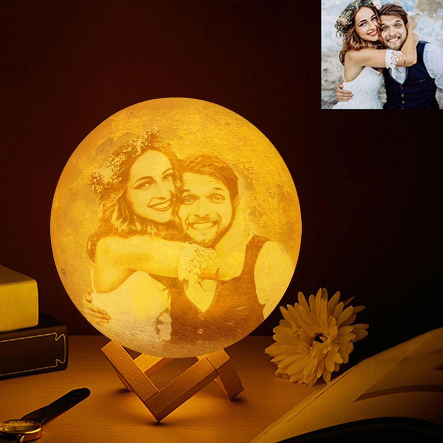 Custom 3D Moon Lamp Light 1