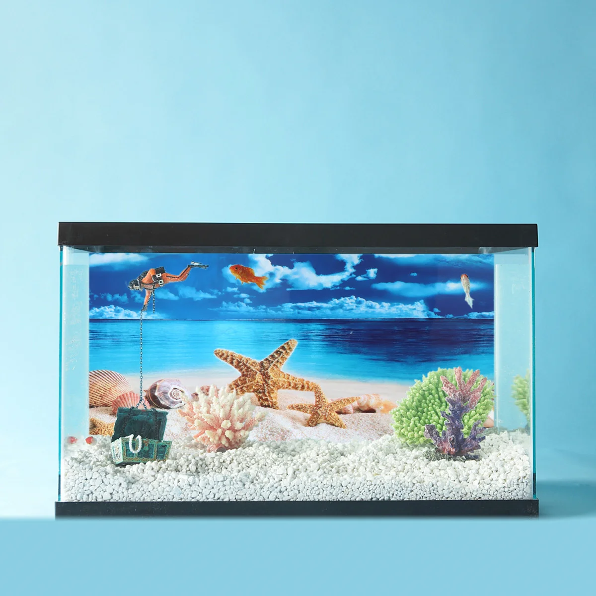 3d Wallpaper Aquarium Background - Aquarium 3d Aquatic Fish Ornament Decor  - Aliexpress