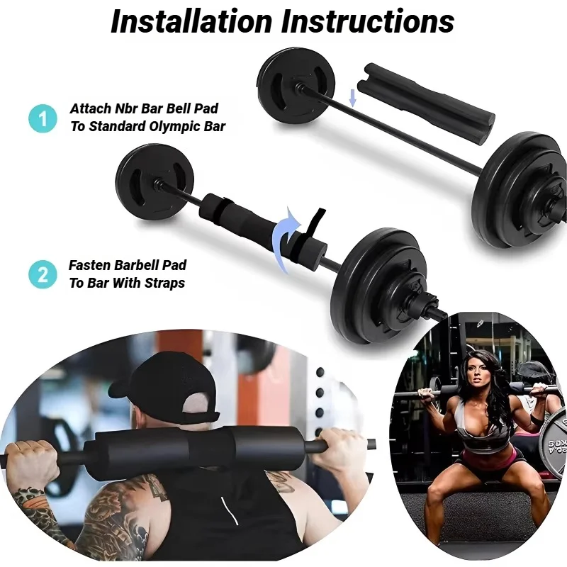 Barbell Foam Pad Neck Shoulder Durable Weightlifting Squat Set Gym Pads Thickened Non-Slip Fitness Dumbbel