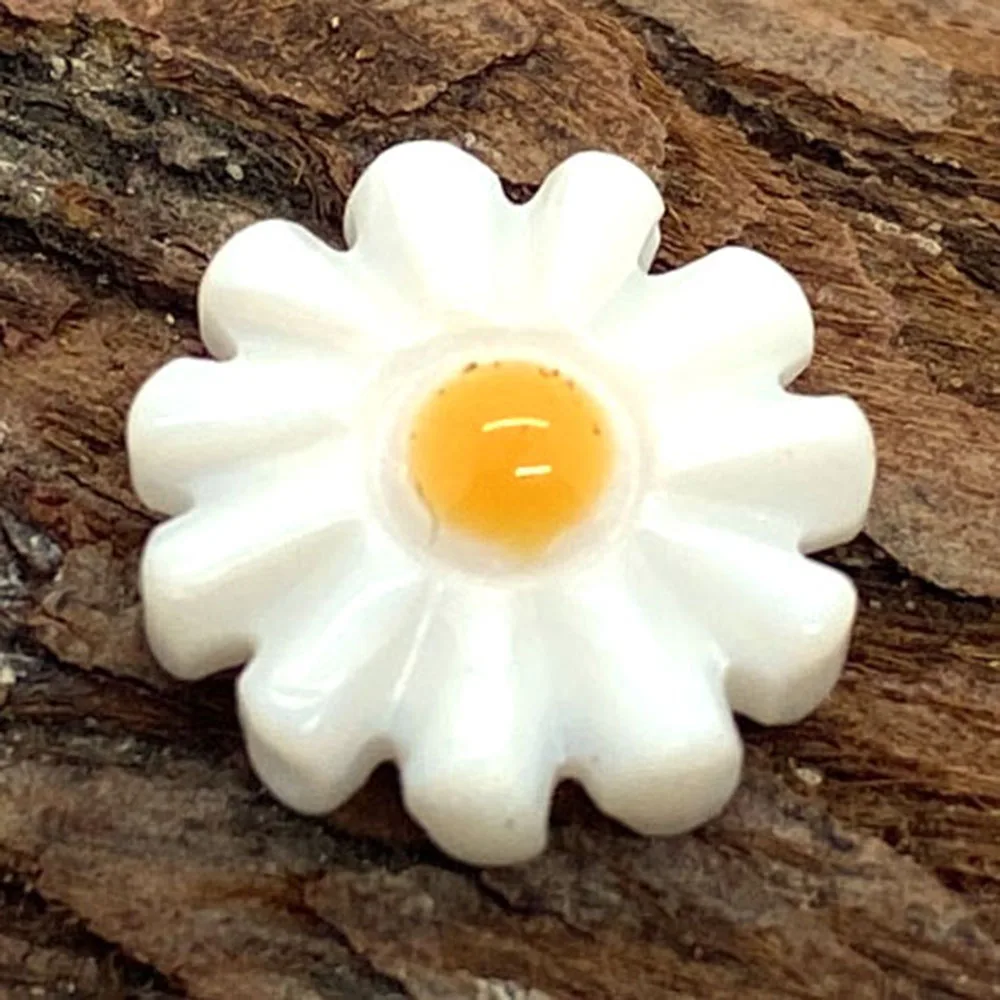 여성용 천연 진주 껍질 비즈, 귀여운 작은 데이지 모양, 창의적인 루즈 비즈 쥬얼리, DIY 매력 팔찌 선물, 6-12mm, 10 팩