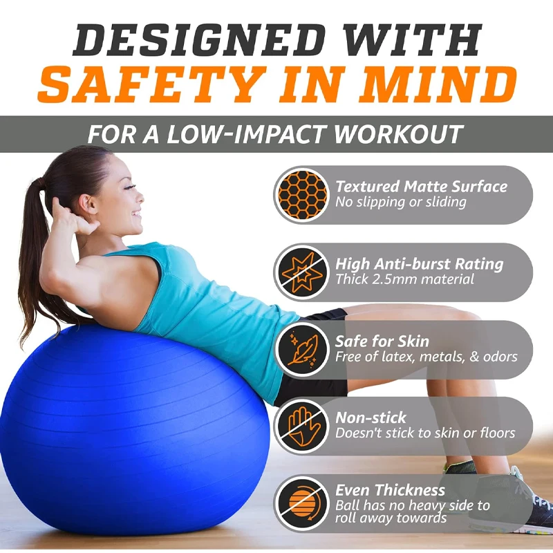 Yoga Ball Exercise for Working Out Birthing Ball Balance Stability Fitness for Pilates Core Training Physical Therapy Stretching