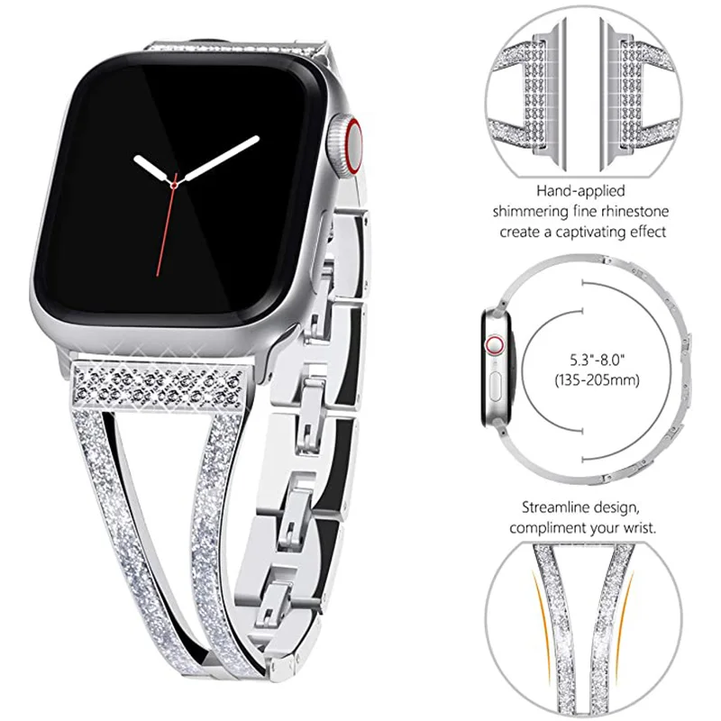 

Metal strap for Apple Watch strap 8 7 6 5 4 3 SE 44mm 42mm 38mm 40mm stainless steel strap Accessories for iwatch 8 7 45mm 41mm