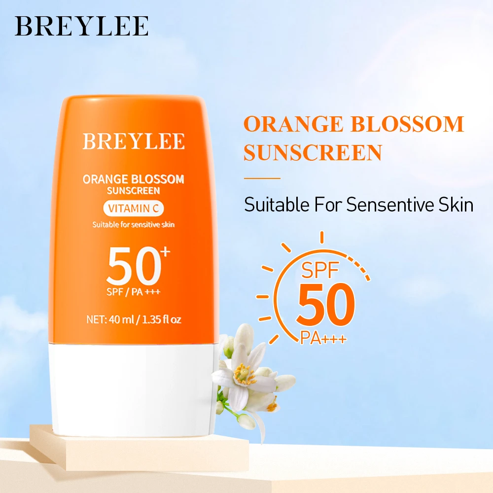 Orange Blossom Sunscreen SPF50+++ Refreshing Translucent Body Care Sunburn Skin Anti-Aging Facial Care Sunscreen 40ml