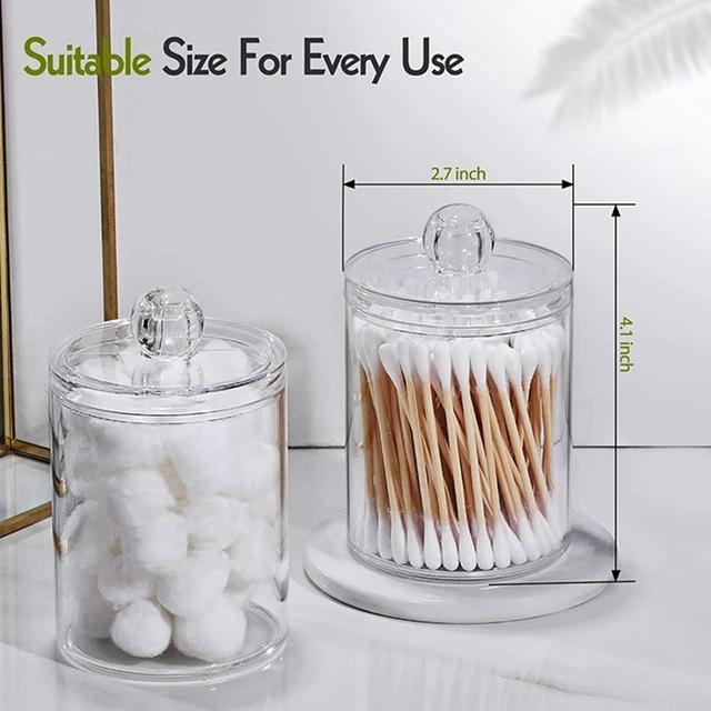 Cotton Swab Holder with Lid Portable Qtip Travel Case Cotton Swab