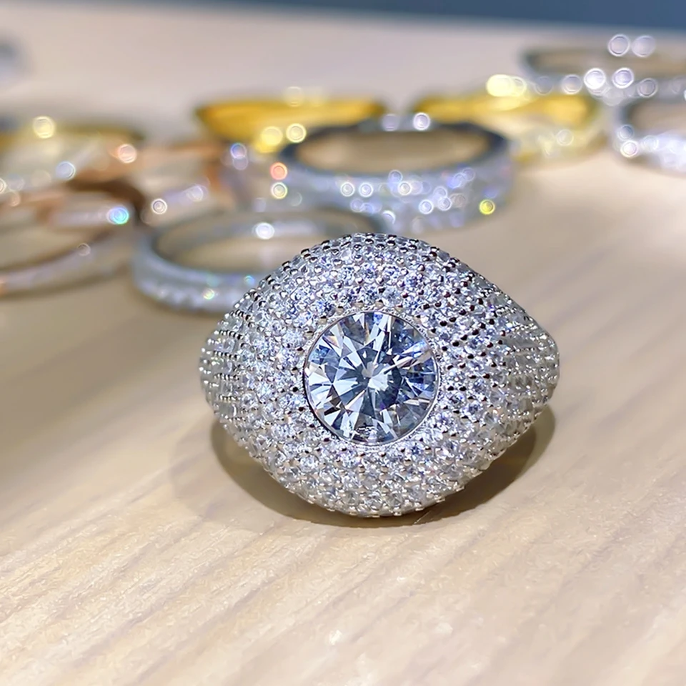 WUIHA リアル 925 スターリングシルバー 18 K ホワイトゴールド