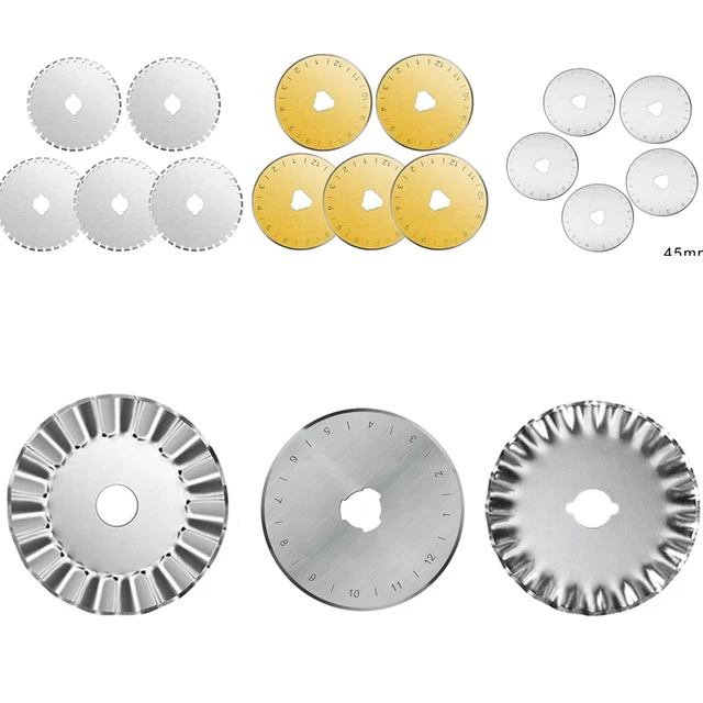 5PCS Rotary Cutter Blades Replacement Rotary Blades Round Trimmer Refill  Blades 45 mm Rotary Blades for