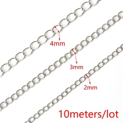 10 - Meter Roll Stainless Steel Chain - 2x3mm (Steel)