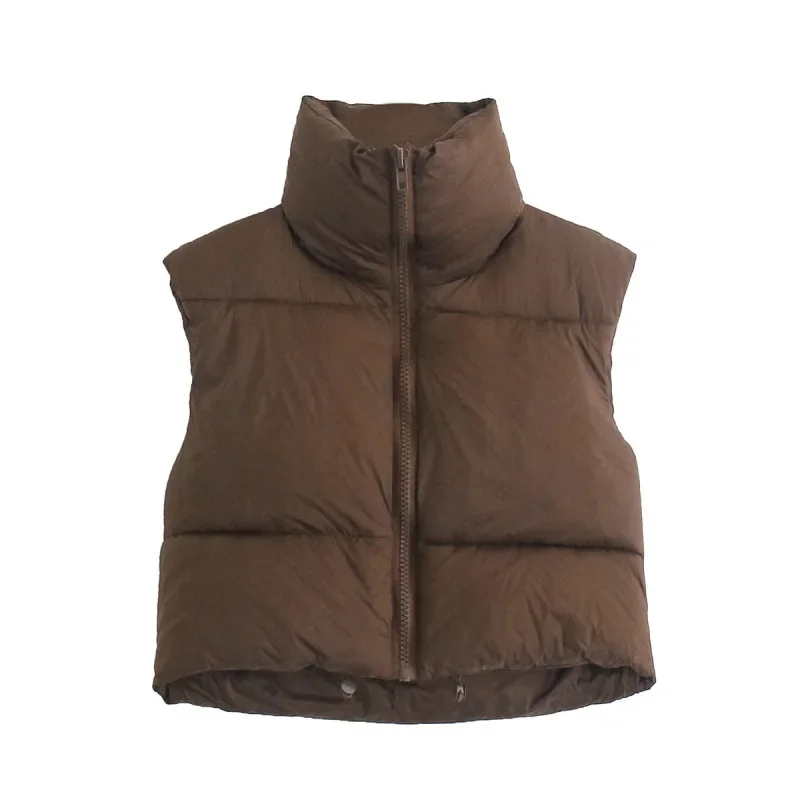 Women's Clothing Sleeveless Cotton Clothing Lightweight Down Cotton Vest Winter Warm Short Tank Top Female Coats  Jacket Women