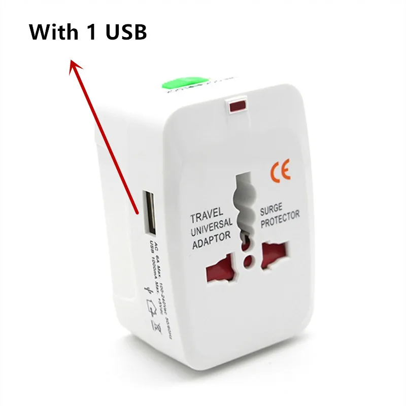 Adaptateur de voyage universel international - 2 ports USB