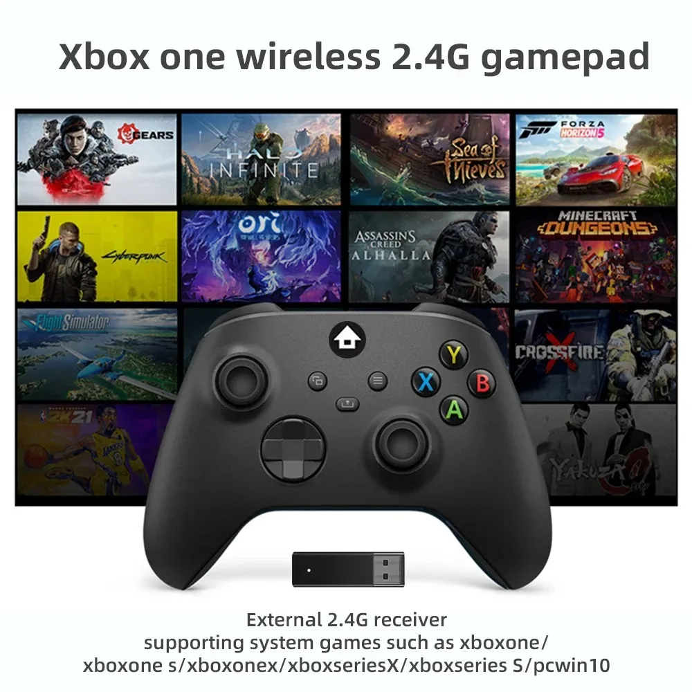 2-4G-Wireless-Gamepad-For-Xbox-One-Six-Axis-Vibration-with-Turbo-Game ...