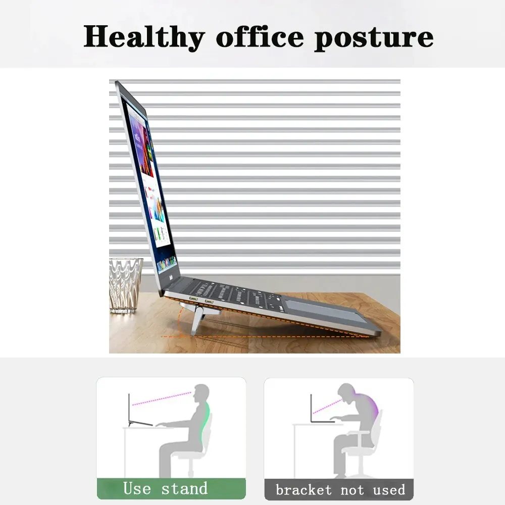 Portable Aluminum Laptop Stand and Keyboard Holder