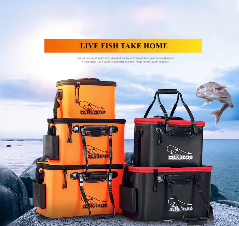 Portable Fishing Bag Foldable Fishing Bucket Storage Box Camping Water