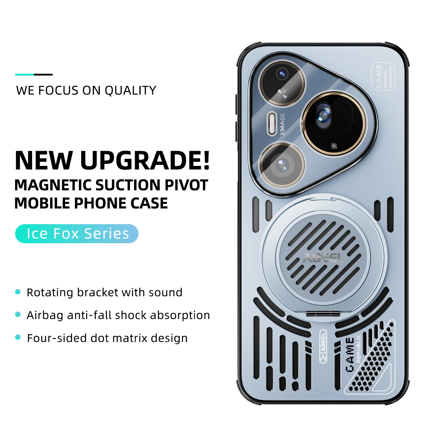 Perforated Magnetic Back Cover with Heat Dissipation and Magsafe Phone Holder