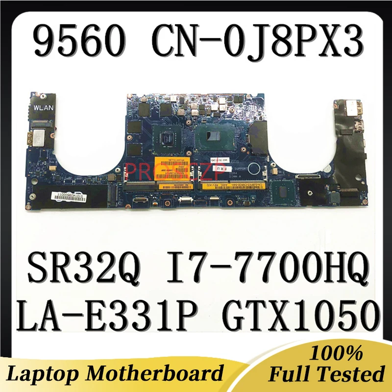 

Материнская плата для ноутбука XPS 15 9560, фотосессия 0J8PX3 J8PX3, фотосессия с SR32Q, фотосессия GTX1050 4G 100%, хорошо работает