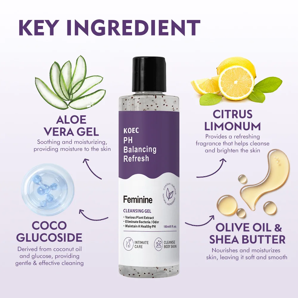 PH Balancing Lasting Moisturizing for Private Part Refresh Shower Gel, Feminine Hygiene Solution Prevent Dryness Healthy Care