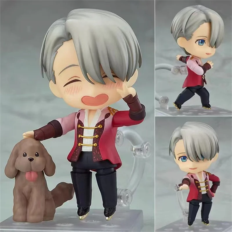 

100% Original:YURI!!! on ICE Victor Nikiforov #741 Q version figma PVC Action Figure Anime Figure Model Toys Figure Doll Gift