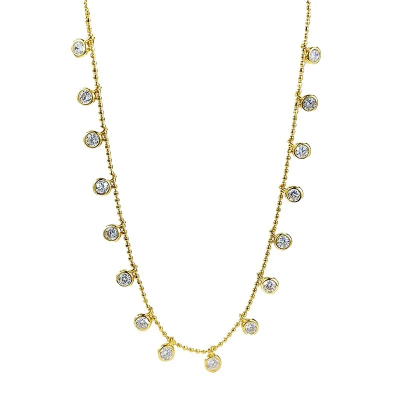 

Серебряное Ожерелье S925, модная новинка, золотое ожерелье с кисточкой, ювелирные изделия
