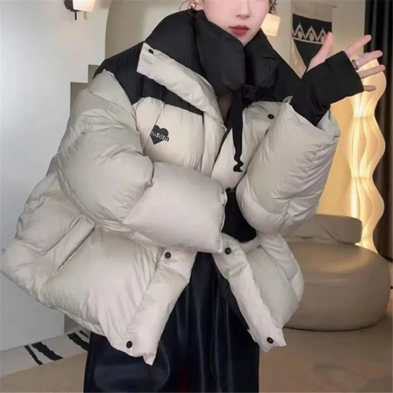 

Warm winterfashionabletrendy2023 down Jacket Women's Short Winter New Thick Loose Small Thickened White Duck down Bread Coat out