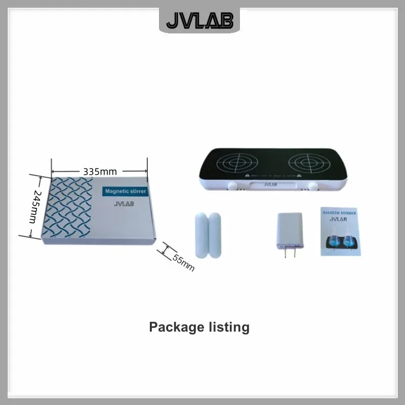 Ultra-flat Compact Magnetic Stirrer 2 Position Magnetic Stirrer Max.capacity 1L*2 Laboratory Mixer Adjust Speed 0-4000rpm MS-J2 magnetic stirrer