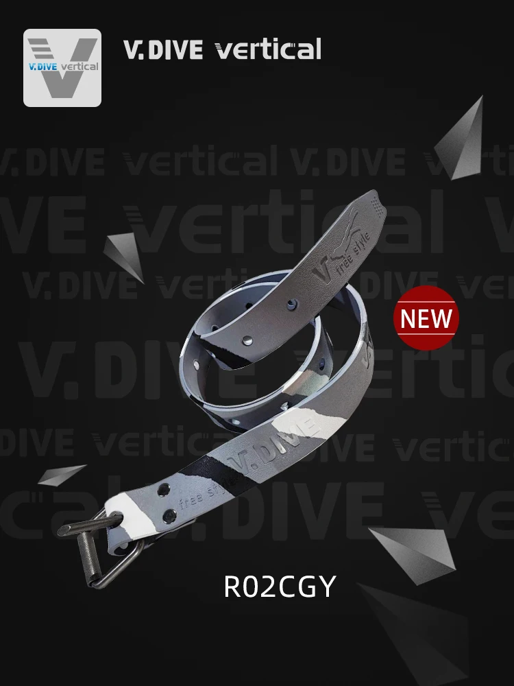 Taiwan V DIVE professional free diving counterweight belt with stainless steel quick release buckle 1250MM natural rubber strip