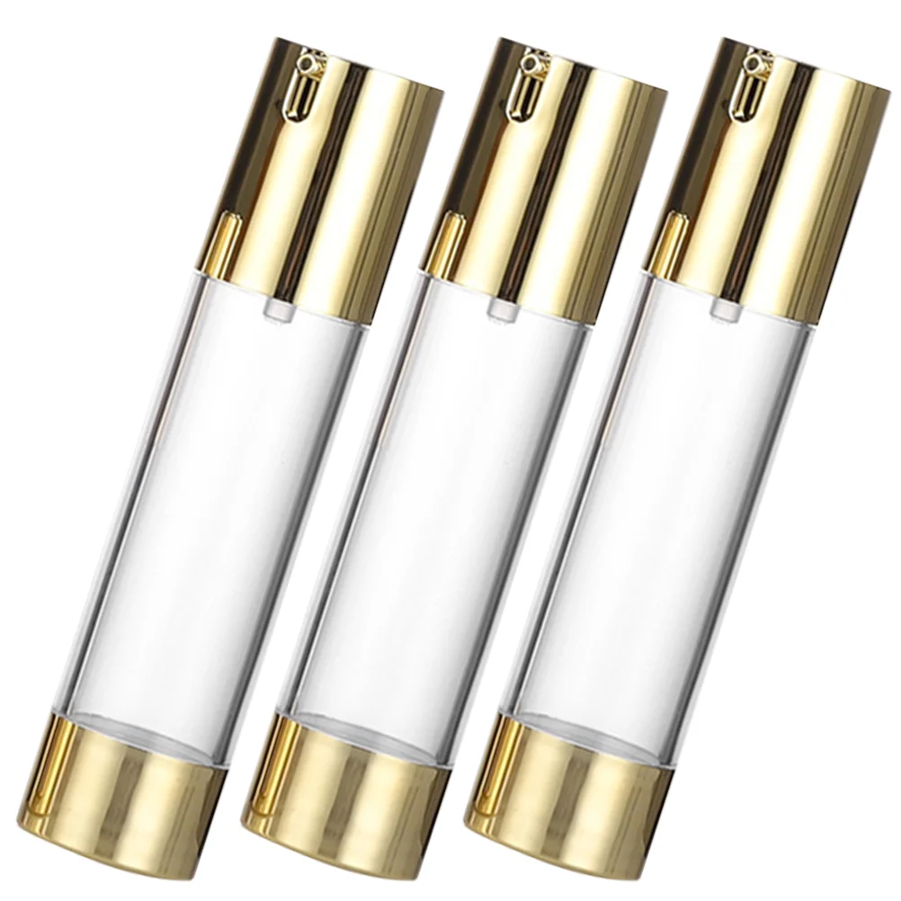 

3 Pcs Vacuum Lotion Bottle Airless Pump Bottles Container Travel Containers Pp Foundation Essential Oil