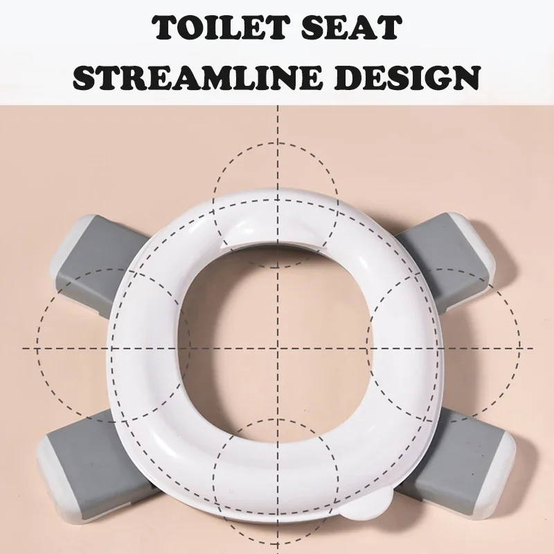 3 in 1 Travel Toilet Seat Foldable Blue Children Potty With Bags Baby Pot Portable Silicone Baby Potty Training Seat 5