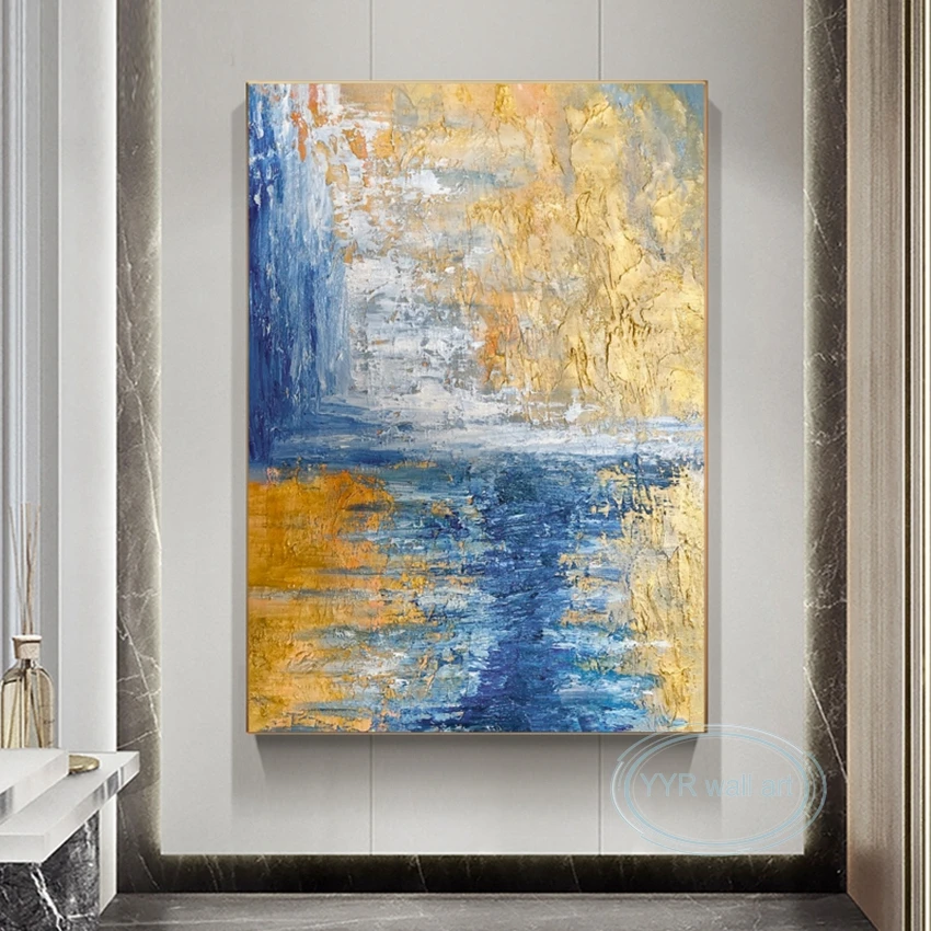 

Handmade Oil Painting Abstract Texture Decoration Poster Wall Artwork Canvas Living Room Bedroom Porch Light Luxury Large Mural
