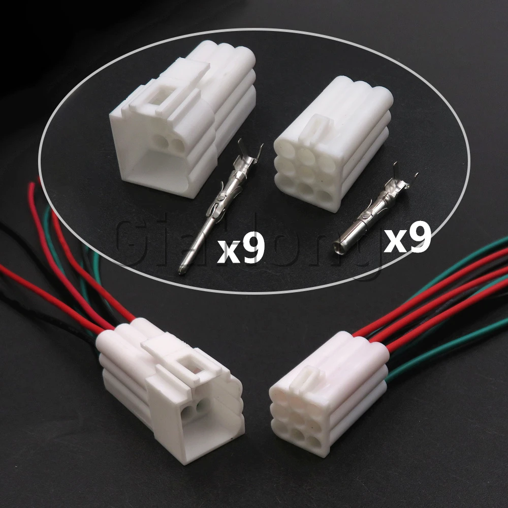 

1 Set 9 Ways Automobile Starter Parts 928523-1 Auto Electrical Connector 928522-1 Auto Plastic Housing Male Plug Female Sockets