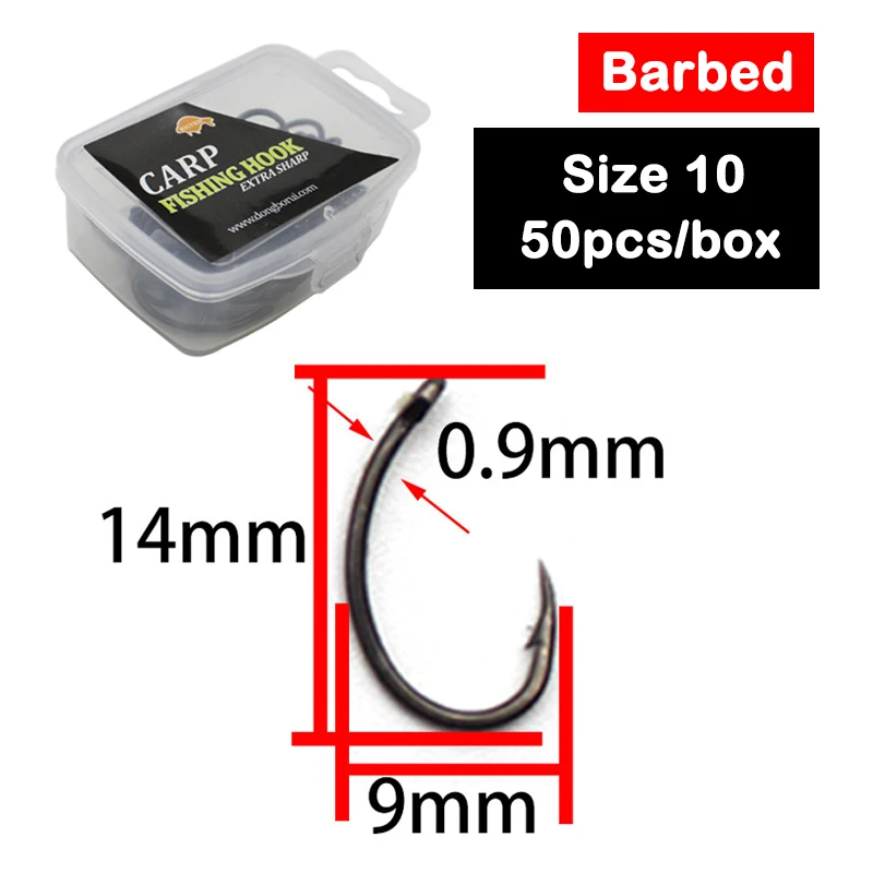 Lock Hooks - Barbed & Barbless - Sizes 2, 4, 6, 8 - Aggressive Curve