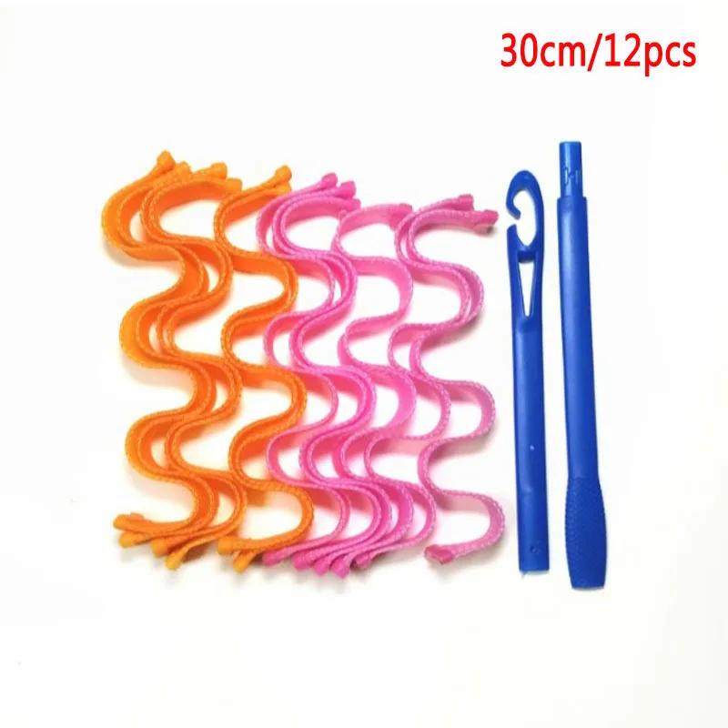 Hair Styling Tool Hair Curling Tools Heatless Hair Curler No Heat Silk Ribbon Hair Rollers Curls Headband Sleeping Soft Lazy Curlers Foam Rod Curling Tools