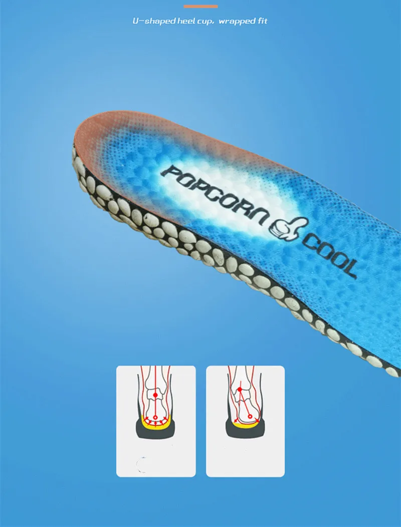 EVA Orthopedic Soft Elastic Sneakers Insoles For Men Women Sport Running Breathable Ease Pressure Of Air Movement Damping Insole