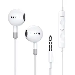 USB Type C Wired Earbuds with Microphone and Volume Control (White 3.5mm)