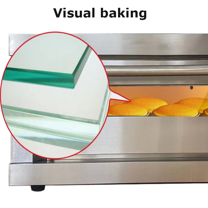 Electric Oven Commercial Large-Capacity Pizza Cake Bread Baking With Three Layers And Plates