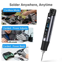 Fer à souder sans fil FNIRSI HS-03 10W, fer à souder rechargeable portable 100-450 ℃   Kit de soudage professionnel réglable 4