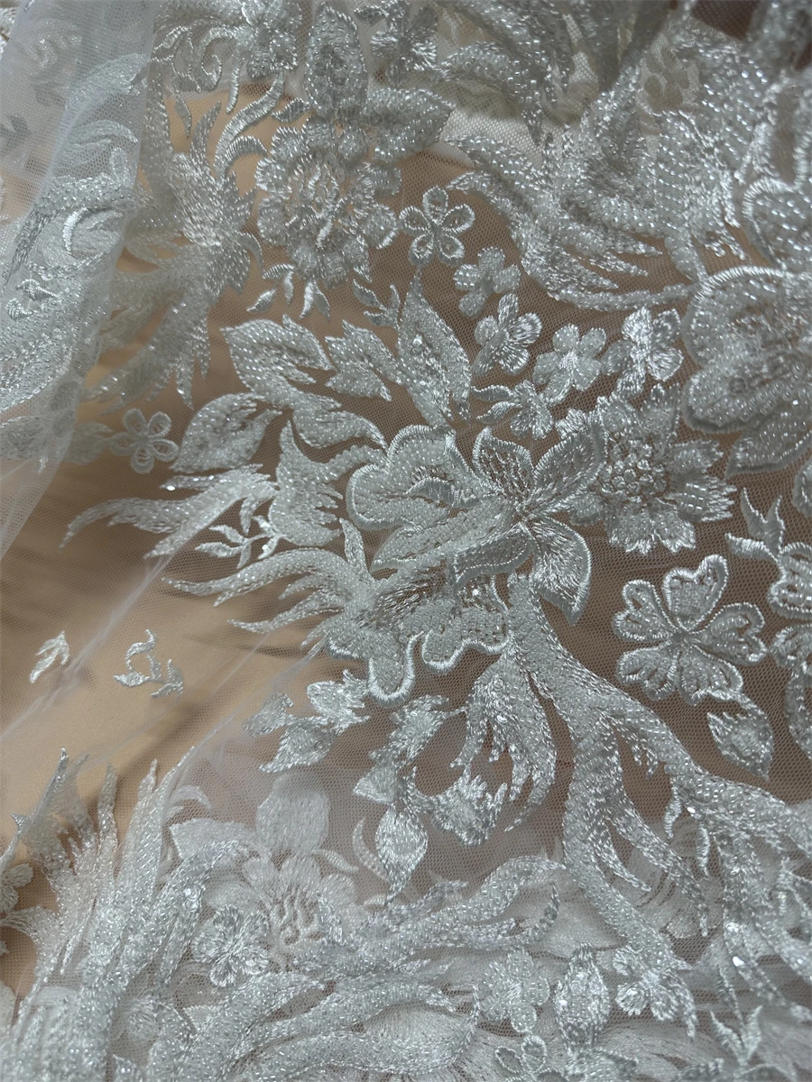 

Блестки, тюль, роскошная фототкань, Африканское кружево, ткань с бусинами, высокое качество, Нигерия