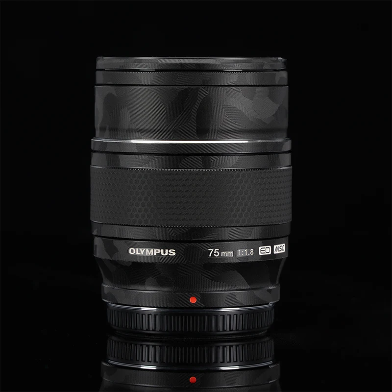 Per Olympus 75 F1.8 Adesivo Per Lenti Decalcomania Per Olympus M.Zuiko Digital Ed 75Mm F1. 8 Copriobiettivo 75 1.8 Copertura Avvolgente 75 F1.8