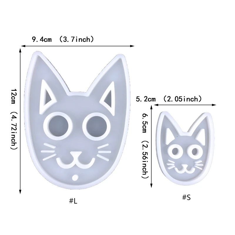 Shiny Glossy Lovely for Cat for Head Silicone Mold for Cat Tag Mold DIY Keychain Jewelry Making Tools Epoxy for Protecti shiny glossy lovely for cat for head silicone mold for cat tag mold diy keychain jewelry making tools epoxy for protecti